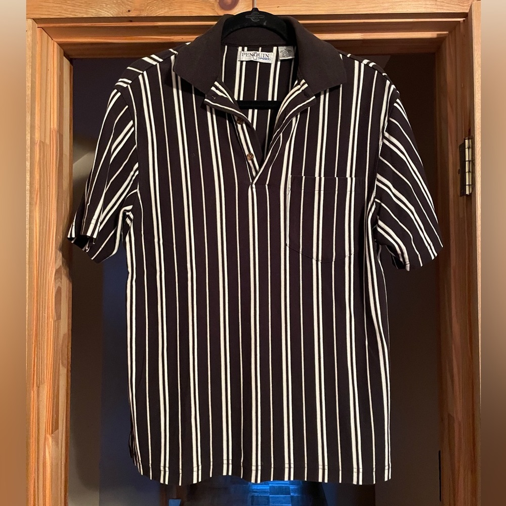 Men’s Striped Polo Size M